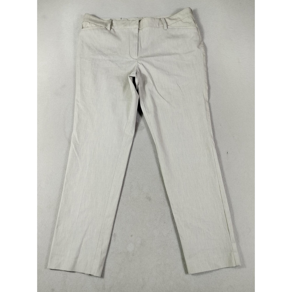 41 Hawthorn Pants Womens 16 Beige Twill Straight Leg Career Workwear Business